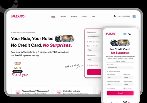 Flexato Rent a Car Website Redesign