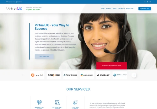 Interactive Website for Outsourcing Services