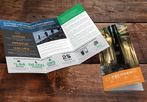 Recover Alaska trifold brochure