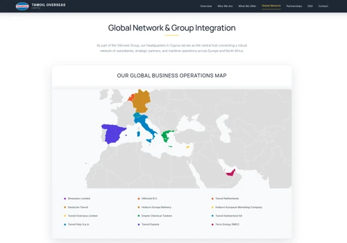 Website Development & Design for Tamoil Overseas