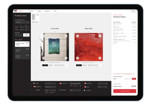 WEBSITE & ORDER BUILDER FOR A PRINTING COMPANY