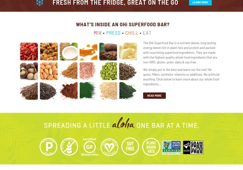Food Company Website Update