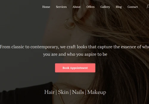 Web App Development For Saloon