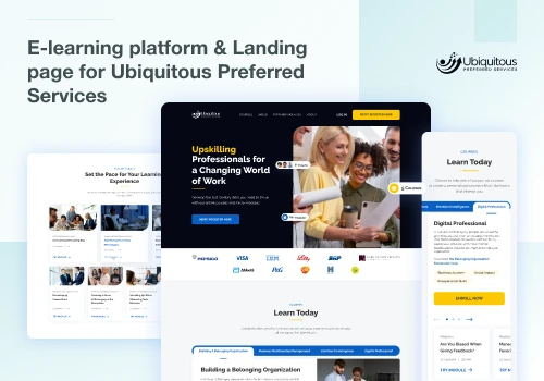 E-learning platform & Landing page for Ubiquitous