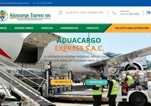 Web design for Customs Agency in Peru