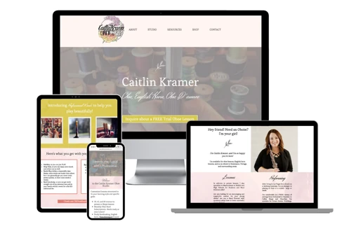 Oboe Teacher Website Design