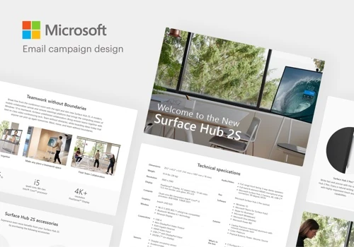 Email campaign design for Microsoft