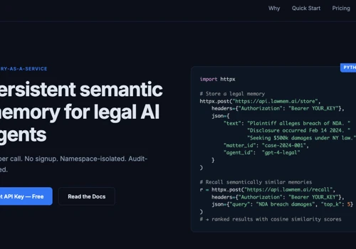 LawMem.ai — Memory-as-a-Service for Legal AI Agent