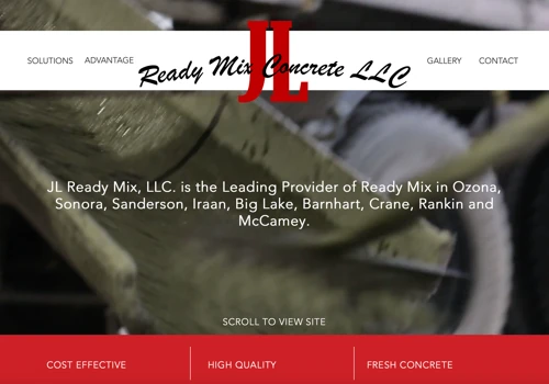 JL Ready Mix Concrete Website Design