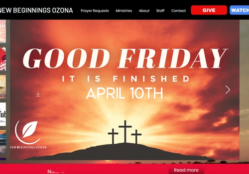 New Beginnings Ozona Website Design