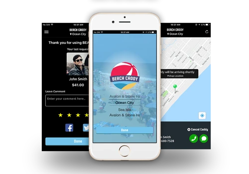 Beach Caddy - On-Demand UBER like App