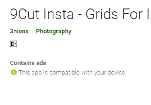 9Cut Insta - Grids For Instagram