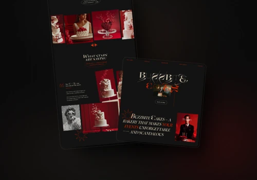 Website & design for a pastry shop