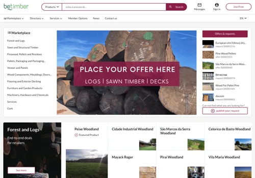 Betimber - Marketplace for wood Trading