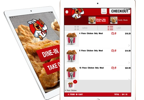 Android based POS Software Platform for Restaurants with iPAD based food Kiosk