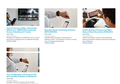 Blogs created for Samsung's push in healthcare
