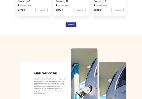 UI Design for a Real Estate Business Website