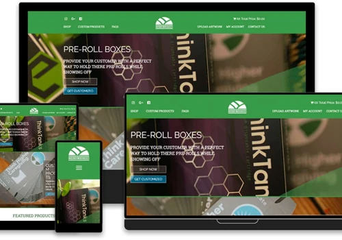 Mobile Responsive Website Designed for Marijuana Industry E-Commerce Shop