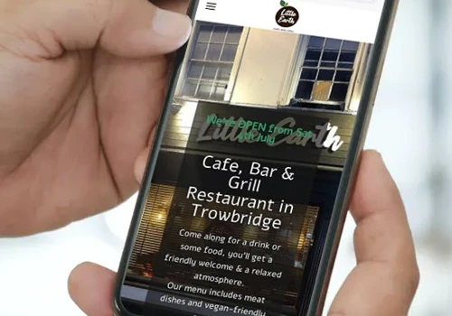 One-page website for new restaurant business