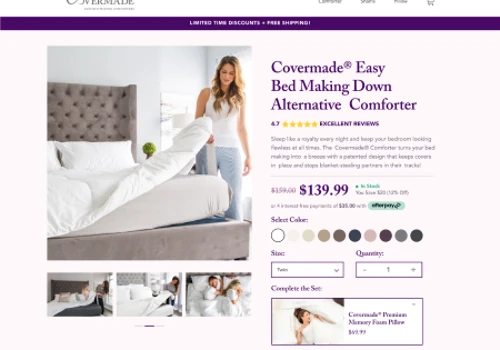 Covermade - Landing Page Design