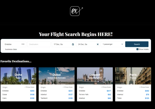Website Development a Flight Search Site