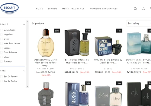 Ecommerce website setup for  Men's & Women's Fragrance