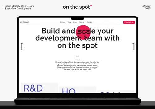 Website design for OnTheSpot