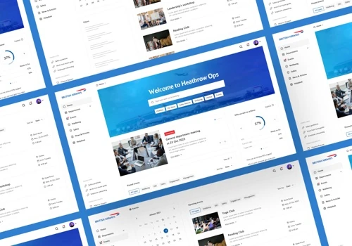 UX/UI redesign of British Airways intranet system