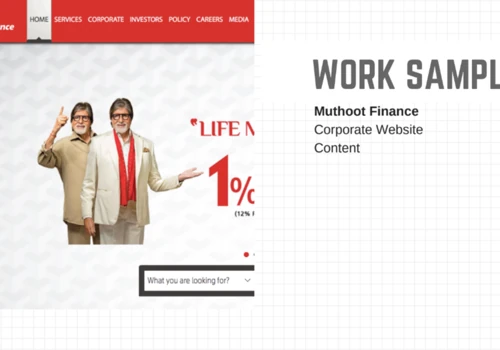 Muthoot Finance - Corporate Website and Content