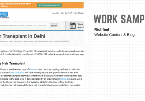 Richfeel Website Content & Blog