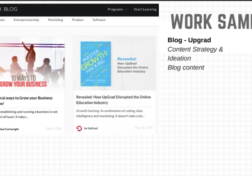 Content Strategy & Ideation, Blog Content
