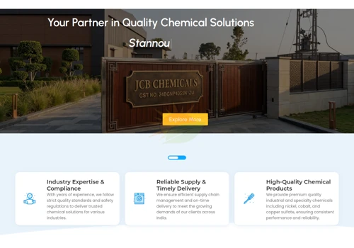 Chemical Manufacturing Company Website Design