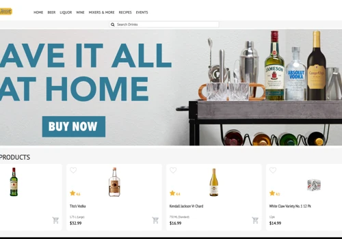 Beverage website - E-commerce
