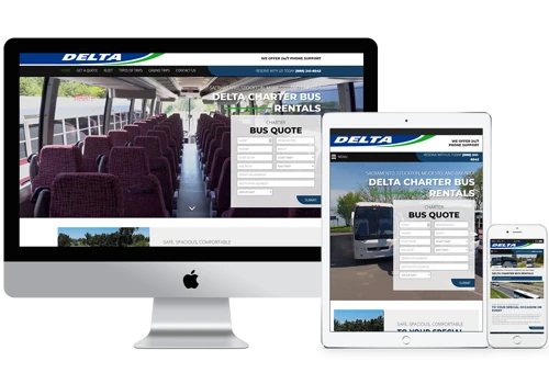 Delta Charter Bus - Website Development