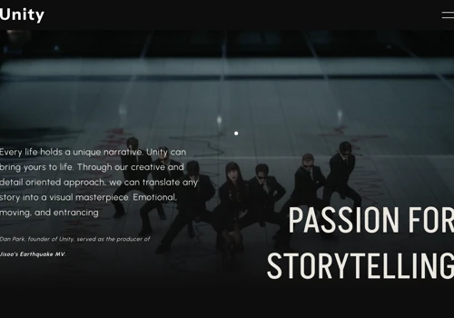 Unity Seoul: Web Design for a Production Team