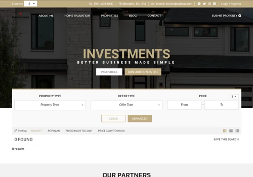 Website Design for Real Estate Investment Firm