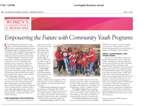 Youth with a Purpose – 7-Month PR and MKT Contract