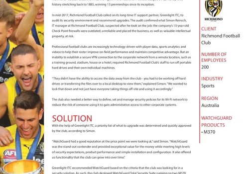 Richmond FC Case Study Page 1