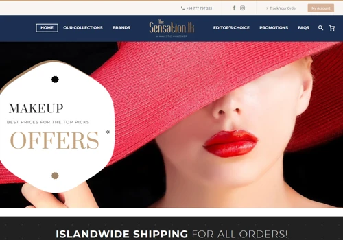 E-Commerce website for TheSensation.lk