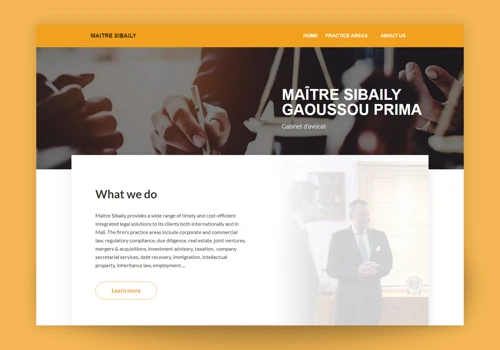 Website Development For Maitre Sibaily, Mali