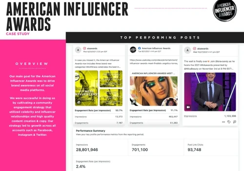American Influencer Awards Brand Awareness