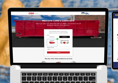 Lowe's Online Equipment Rental