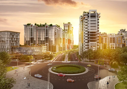 Tairovo Gardens - ARCHVIZ | Virtual Tour | AERIAL