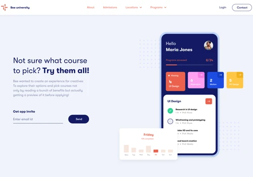 Education platform - Web design