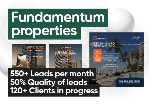 550+ leads per month for real estate agency in UAE