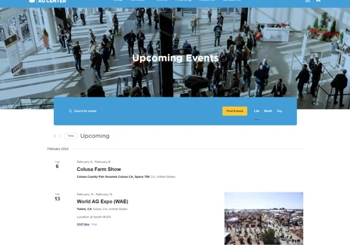 UI Design and development of Event landing page
