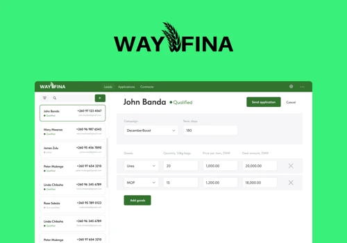 An Agricultural Finance Platform
