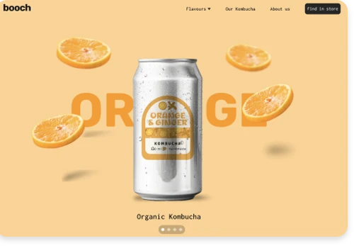 Beverage company website built with Framer