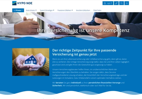 Insurance Portal for Austrian Bank