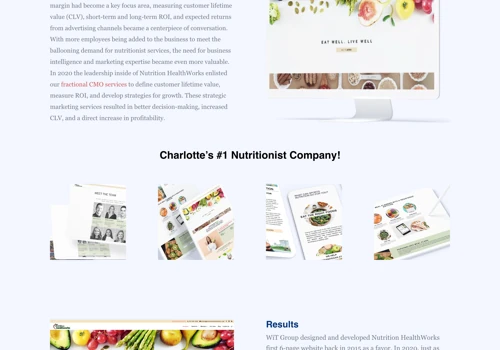 Website Design & Branding for Nutrition Company